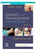 Test bank for Growth and Development Across the Lifespan 3nd Edition by Leifer 2025&sol;2026