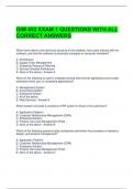 OIM 452 EXAM 1 QUESTIONS WITH ALL CORRECT ANSWERS 