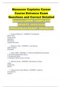Maneuver Captains Career Course Entrance Exam Questions and Correct Detailed Answers&vert;&vert;NEW COMPLETE UPDATE 2025&sol;2026 VERSION&vert;&vert;ALREADY GRADED