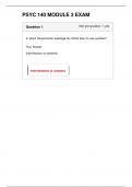 PSYC 140 MODULE 3 EXAM QUESTIONS AND ANSWERS