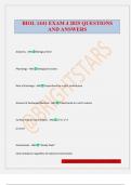 BIOL 1441 EXAM 4 2025 QUESTIONS AND ANSWERS