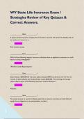 WV State Life Insurance Exam &sol; Strategies Review of Key Quizzes & Correct Answers&period;