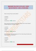 BIOMECHANICS EXAM 1 2025 QUESTIONS AND ANSWERS