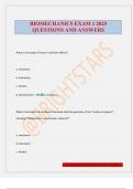 BIOMECHANICS COMPREHENSIVE EXAM QUESTIONS WITH VERIFIED ANSWERS&period;