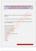 BUAL 2600 GRAMLING EXAM 1 2025 QUESTIONS AND ANSWERS