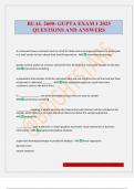 BUAL 2600- GUPTA EXAM 1 2025 QUESTIONS AND ANSWERS