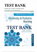 Test Bank for  Introductory Maternity and Pediatric Nursing&comma; 5th Edition by Hatfield