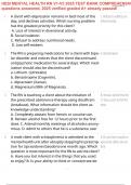 HESI MENTAL HEALTH RN V1-V3 2025 TEST BANK COMPREHENSIVE questions answered&comma; 2025 verified graded A&plus; already passed&excl;