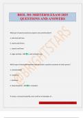 BIOL 301 MIDTERM EXAM 2025 QUESTIONS AND ANSWERS