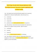 PAX Prep Vocab NLN Exam Quizzes with Certified Correct Answers latest updated new version 2025