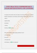 CFPT PRACTICE COMPREHENSIVE EXAM 2025 QUESTIONS AND ANSWERS