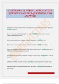 CATEGORY 11 AERIAL APPLICATION REVIEW EXAM 2025 QUESTIONS AND ANSWERS