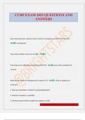 CCRP EXAM 2025 QUESTIONS AND ANSWERS