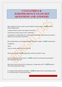 CCLE ETHICS & JURISPRUDENCE EXAM 2025 QUESTIONS AND ANSWERS
