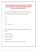   Advance Rigger Test Newest 2025 Exam Complete  Questions And Correct Detailed Answers &lpar;Verified  Answers&rpar; &vert;Already Graded A&plus; 