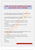 EPIC CLN 251&sol;252 SAMPLE EXAM 2025 QUESTIONS AND ANSWERS