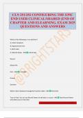 CLN 251&sol;252 CONFIGURING THE EPIC END USER CLINICAL&sol;SHARED &lpar;END OF CHAPTER AND ELEARNING&period; EXAM 2025 QUESTIONS AND ANSWERS