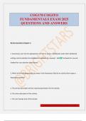COG170 COGITO FUNDAMENTALS EXAM 2025 QUESTIONS AND ANSWERS