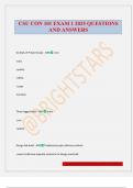 CSU CON 101 EXAM 1 2025 QUESTIONS AND ANSWERS
