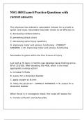 NSG 460 Exam 6 Practice Questions with correct answers