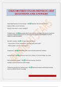 CRJU300 FIRST EXAM &lpar;MONDAY&rpar; 2025 QUESTIONS AND ANSWERS