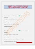 CRRN PRACTICE EXAM 2025 QUESTIONS AND ANSWERS
