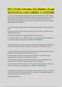PECT PreK-4 Practice Test Module 2 Exam  QUESTIONS AND CORRECT ANSWERS