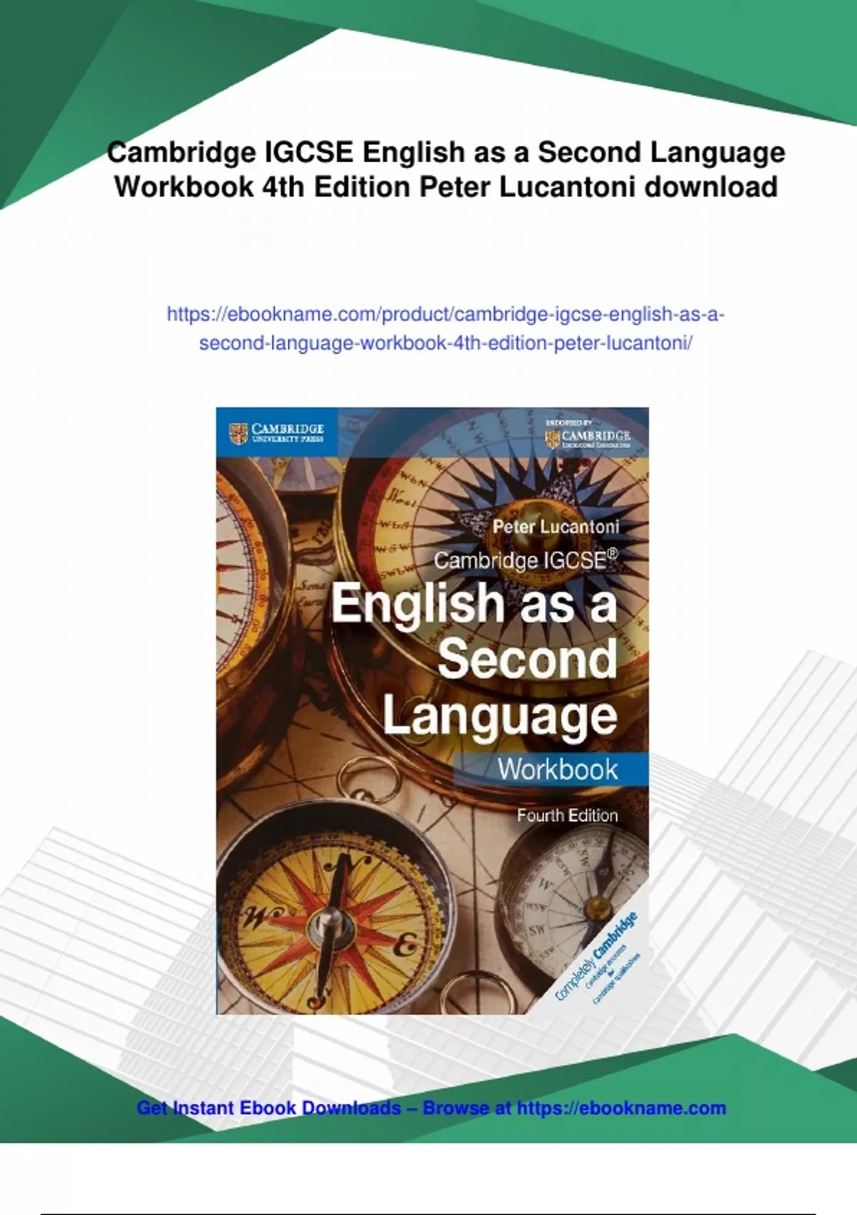 Summary Cambridge IGCSE English as a Second Language Workbook 4th ...