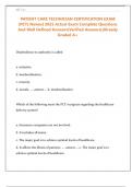   PATIENT CARE TECHNICIAN CERTIFICATION EXAM  &lpar;PCT&rpar; Newest 2025 Actual Exam Complete Questions  And Well Defined Answers&lpar;Verified Answers&rpar;&vert;Already  Graded A&plus;
