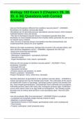 Biology 102 Exam 3 &lpar;Chapters 29&comma; 30&comma; 35&comma; & 36&rpar; Questions with Correct Answers