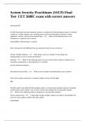 System Security Practitioner &lpar;SSCP&rpar; Final Test CET 2688C exam with correct answers&period;