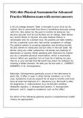 NSG 464&colon; Physical Assessment for Advanced Practice Midterm exam with correct answers