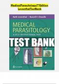 TEST BANK for Medical Parasitology&colon; A Self-Instructional Text&comma; 7th Edition by Leventhal&semi; Cheadle&comma; All 11 Chapters Covered&comma; 