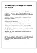 IGCSE Biology Exam Study Guide questions with answers