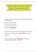 ISSA PERSONAL TRAINING FINAL EXAM QUESTIONS AND  CORRECT ANSWERS&vert; ACCURATE REAL EXAM WITH  FREQUENTLY TESTED QUESTIONS&vert;ALREADY A  GRADED&vert;GUARANTEED PASS&vert;LATEST UPDATE 2025&period;