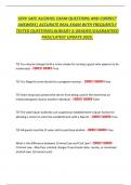 SERV SAFE ALCOHOL EXAM QUESTIONS AND CORRECT  ANSWERS&vert; ACCURATE REAL EXAM WITH FREQUENTLY  TESTED QUESTIONS&vert;ALREADY A GRADED&vert;GUARANTEED  PASS&vert;LATEST UPDATE 2025&period; 