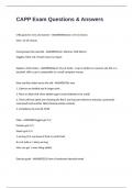 CAPP Exam Questions & Answers