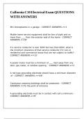 Calfornia C10 Electrical Exam QUESTIONS WITH ANSWERS