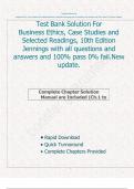 test bank business ethics case studies and selected readings 10th edition jennings&period;pdf