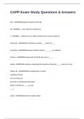 CAPP Exam Study Questions & Answers