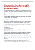 Pharmaceutics Exam Questions With Certified Answers &vert; Verified 2025 New Update Brand New&excl;&excl;