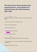 NY state insurance license practice exam questions&sol;answers &sol; Latest Questions & Detailed Answers &lpar;A&plus; Guide Solutions&rpar; 2025 &sol; 2026&period;  