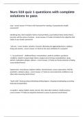 Nurs 510 quiz 1 questions with complete solutions to pass