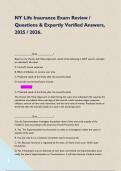 NY Life Insurance Exam Review &sol; Questions & Expertly Verified Answers&comma; 2025 &sol; 2026&period;  