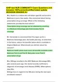 AHIP test NUR COMMUNITY Exam Questions and  Answers 100&percnt;correct&sol;certified latest update  2025&sol;2026 GRADED A&plus;