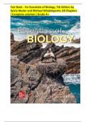 Essentials of Biology&comma; 7th Edition by Mader and Windelspecht Test Bank&comma; Questions and Answers &lpar;All Chapters 1-32&rpar;