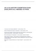 US & GA HISTORY EXEMPTION EXAM &lpar;UGA&rpar; WITH ALL NEEDED TO PASS