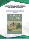 Stories in Stone How Geology Influenced Connecticut History and Culture First Edition Jelle Zeilinga De Boer - PDF Download