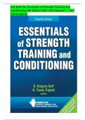 Test Bank for Essentials of Strength Training and Conditioning 4th Edition Haff &sol; All Chapters 1 - 24 &sol; Full Complete