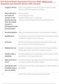 DCF Special Needs Appropriate Practices &lpar;SNP&rpar; &lpar;2025&rpar; Exam Questions And Answers Solved 100&percnt; Correct&excl;&excl;